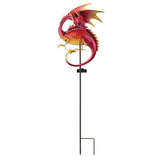 Dragon Solar Stake - Red