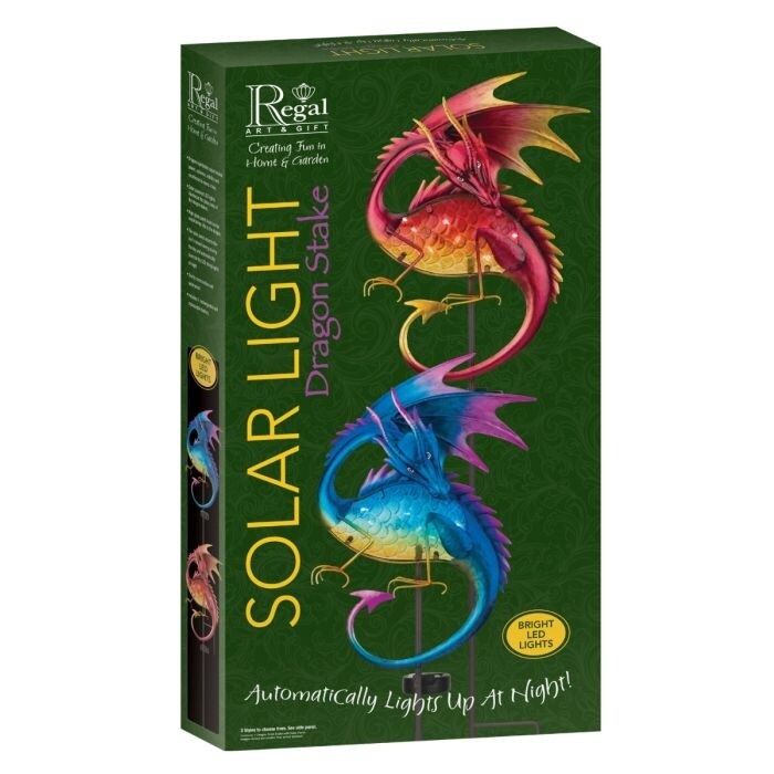 Dragon Solar Stake - Red