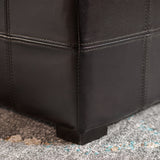 Drake 3-piece Bonded Leather Tray Top Nested Storage Ottoman Bench by Christopher Knight Home