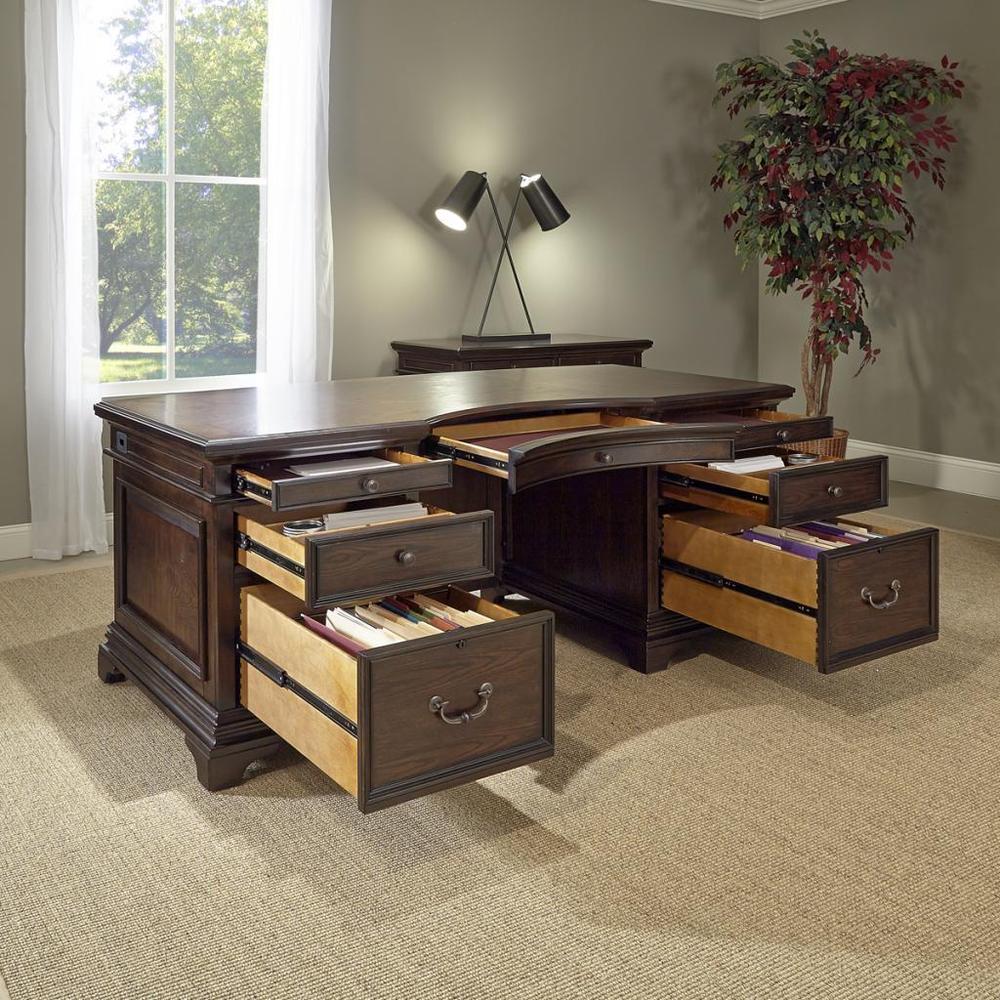 Drake 72-inch Executive Desk, Credenza with Hutch, Lateral File and Chair