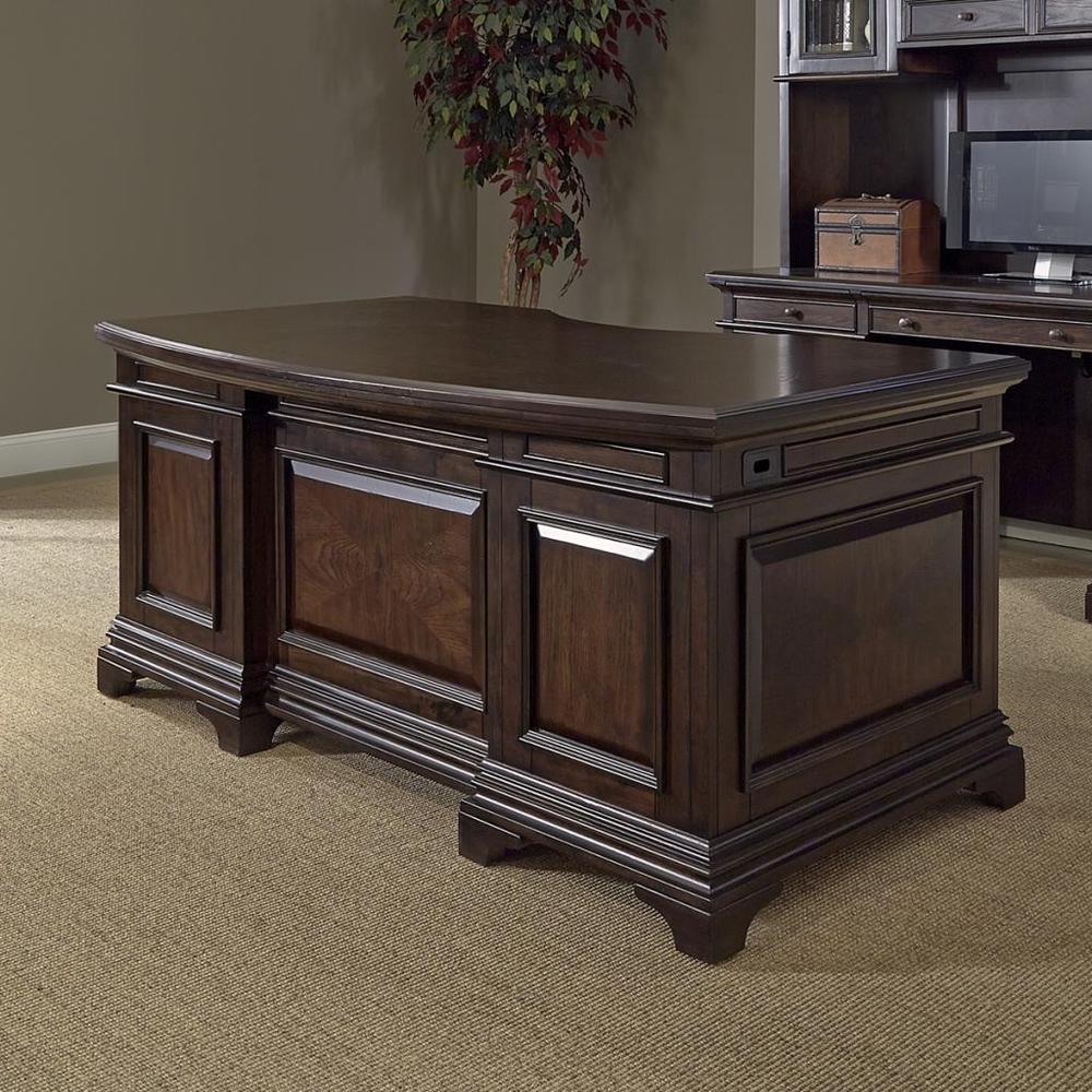 Drake 72-inch Executive Desk, Credenza with Hutch, Lateral File and Chair