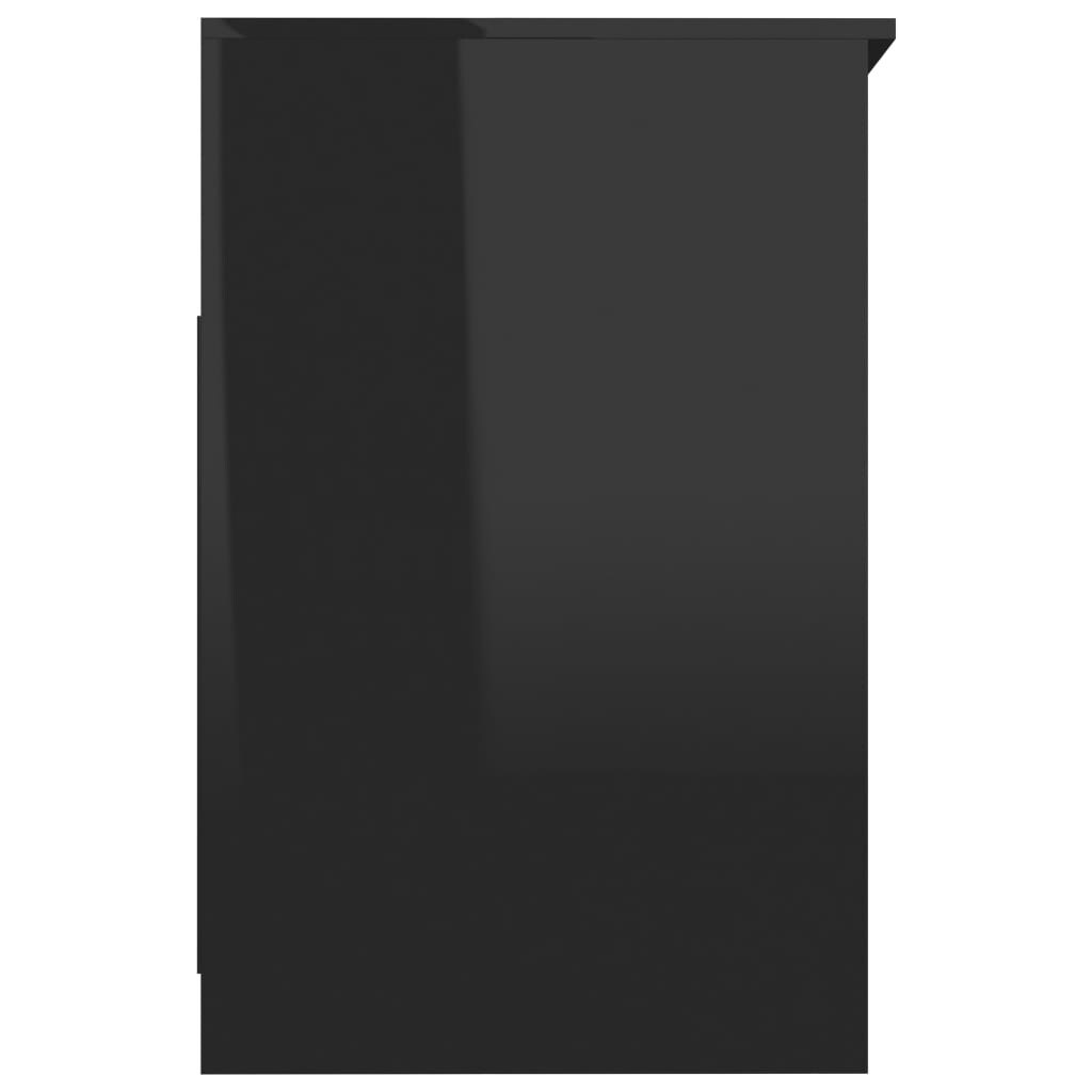 Drawer Cabinet High Gloss Black 15.7"x19.7"x29.9" Engineered Wood