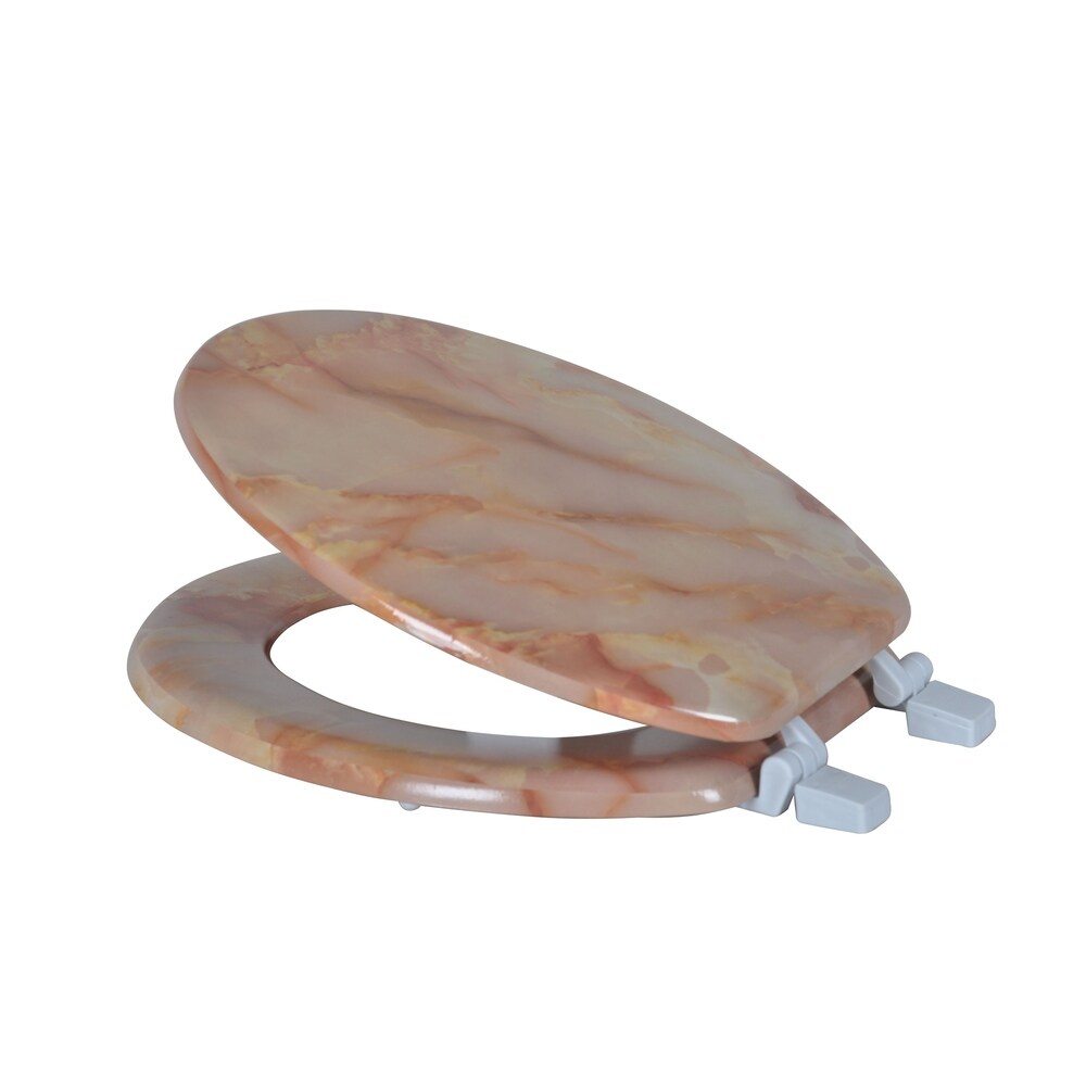 Dream Bath Heavy Duty Round Toilet Seat with non-slip seat and quick-attach easy install hardware
