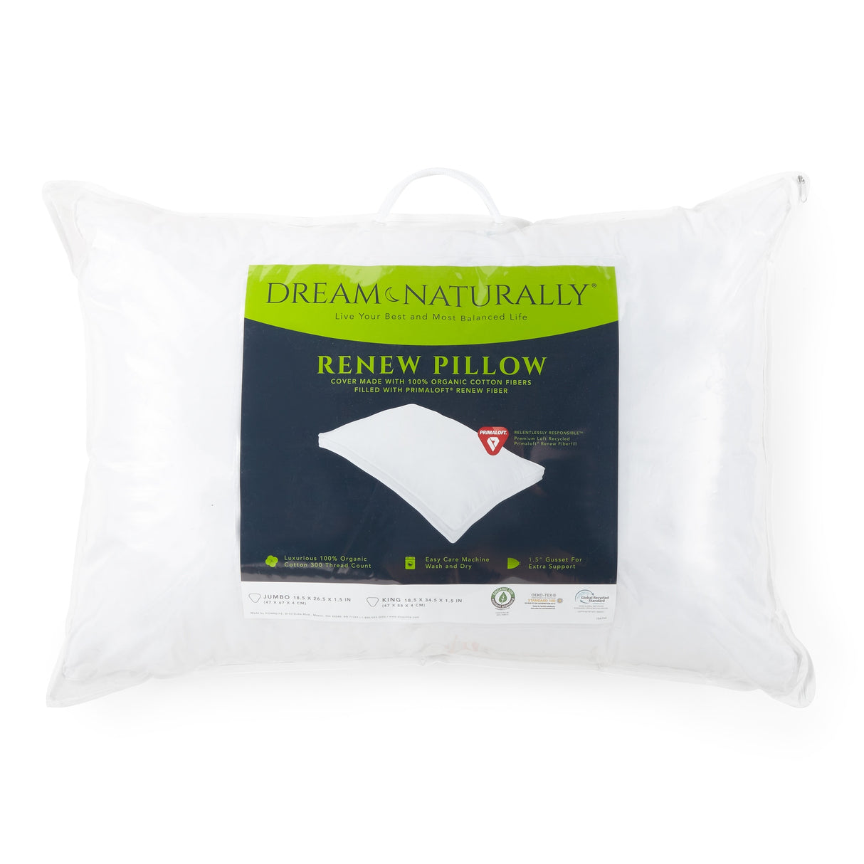 Dream Naturally PrimaLoft® Renew Down Alternative Pillow