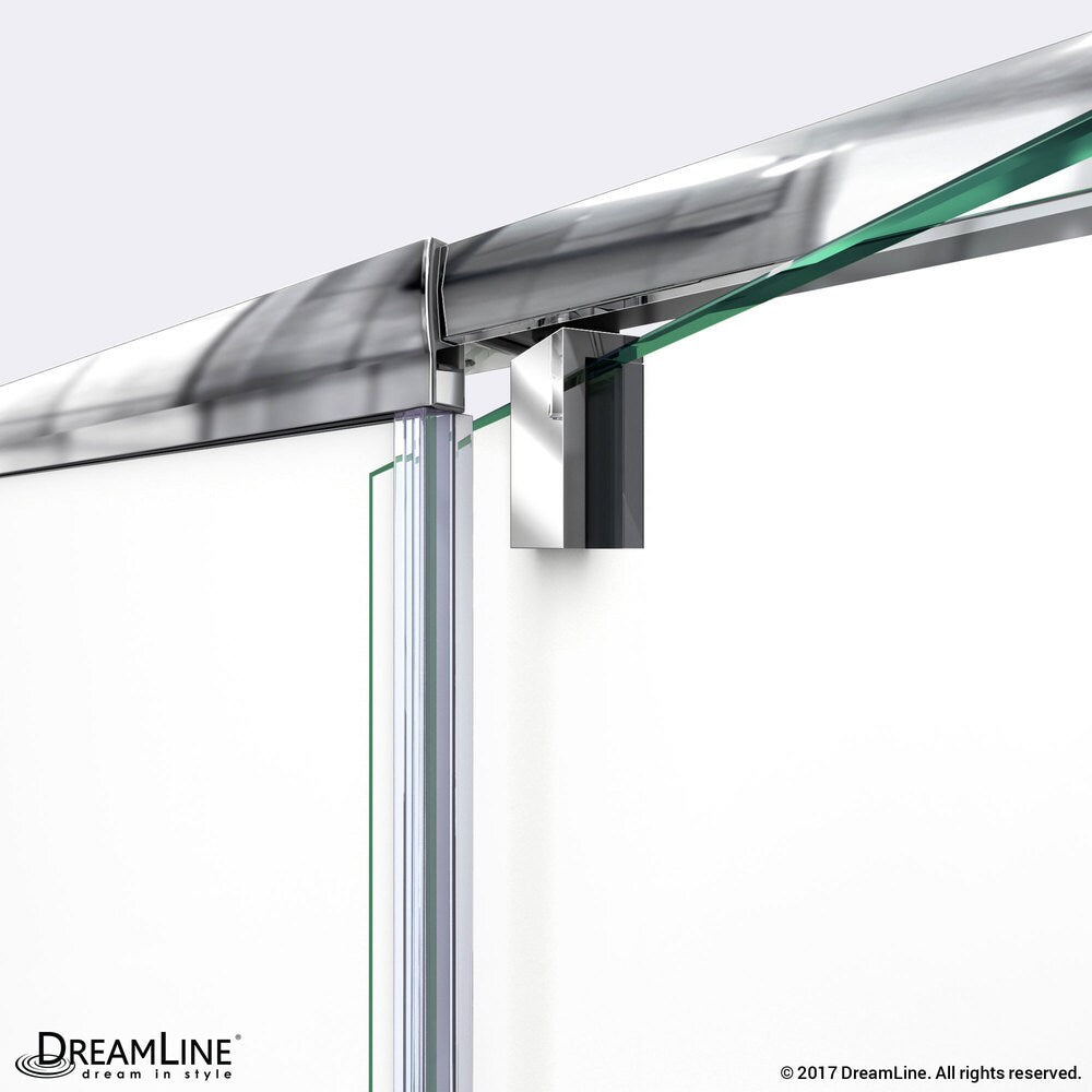 DreamLine Flex 30 in. D x 60 in. W x 74 3/4 in. H Pivot Shower Door and Shower Base Kit - 30" x 60" - 30" x 60"