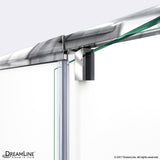 DreamLine Flex 30 in. D x 60 in. W x 74 3/4 in. H Pivot Shower Door and Shower Base Kit - 30" x 60" - 30" x 60"