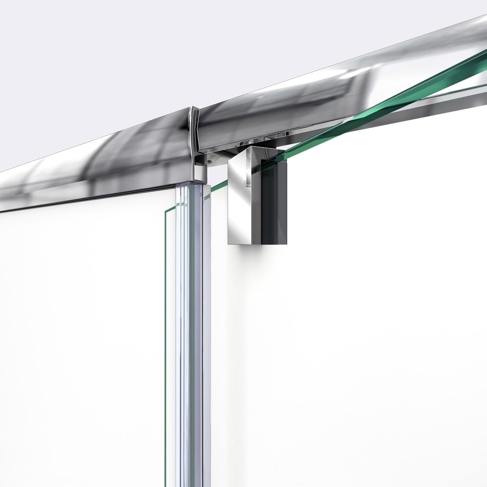 DreamLine Flex 30 in. D x 60 in. W x 74 3/4 in. H Pivot Shower Door and Shower Base Kit - 30" x 60" - 30" x 60"