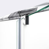 DreamLine Flex 30 in. D x 60 in. W x 74 3/4 in. H Pivot Shower Door and Shower Base Kit - 30" x 60" - 30" x 60"