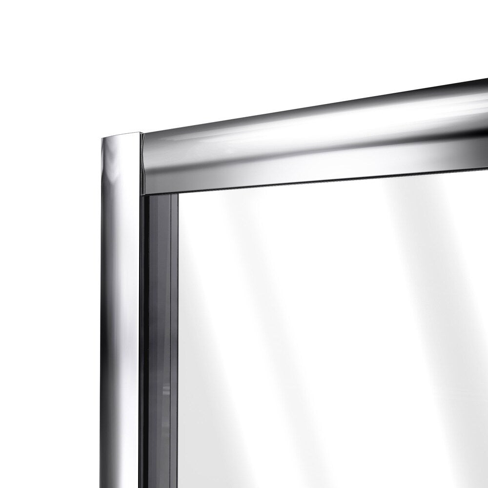 DreamLine Flex 30 in. D x 60 in. W x 74 3/4 in. H Pivot Shower Door and Shower Base Kit - 30" x 60" - 30" x 60"