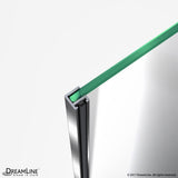 DreamLine Flex 30 in. D x 60 in. W x 74 3/4 in. H Pivot Shower Door and Shower Base Kit - 30" x 60" - 30" x 60"