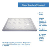 DreamLine Flex 30 in. D x 60 in. W x 74 3/4 in. H Pivot Shower Door and Shower Base Kit - 30" x 60" - 30" x 60"