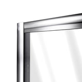 DreamLine Flex 30 in. D x 60 in. W x 76 3/4 in. H Pivot Shower Door, Shower Base and Backwall Kit - 30" x 60" - 30" x 60"