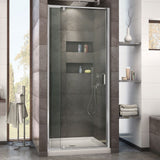 DreamLine Flex 36 in. D x 36 in. W x 74 3/4 in. H Pivot Shower Door and Shower Base Kit - 36" x 36"
