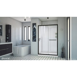 DreamLine Infinity-Z 36 in. D x 48 in. W x 76 3/4 in. H Sliding Shower Door, Shower Base and Backwall Kit