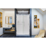 DreamLine Infinity-Z 36 in. D x 48 in. W x 76 3/4 in. H Sliding Shower Door, Shower Base and Backwall Kit