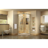 DreamLine Prime 36 in. x 36 in. x 74 3/4 in. Sliding Shower Enclosure and Shower Base Kit - 36" x 36" - 36" x 36"