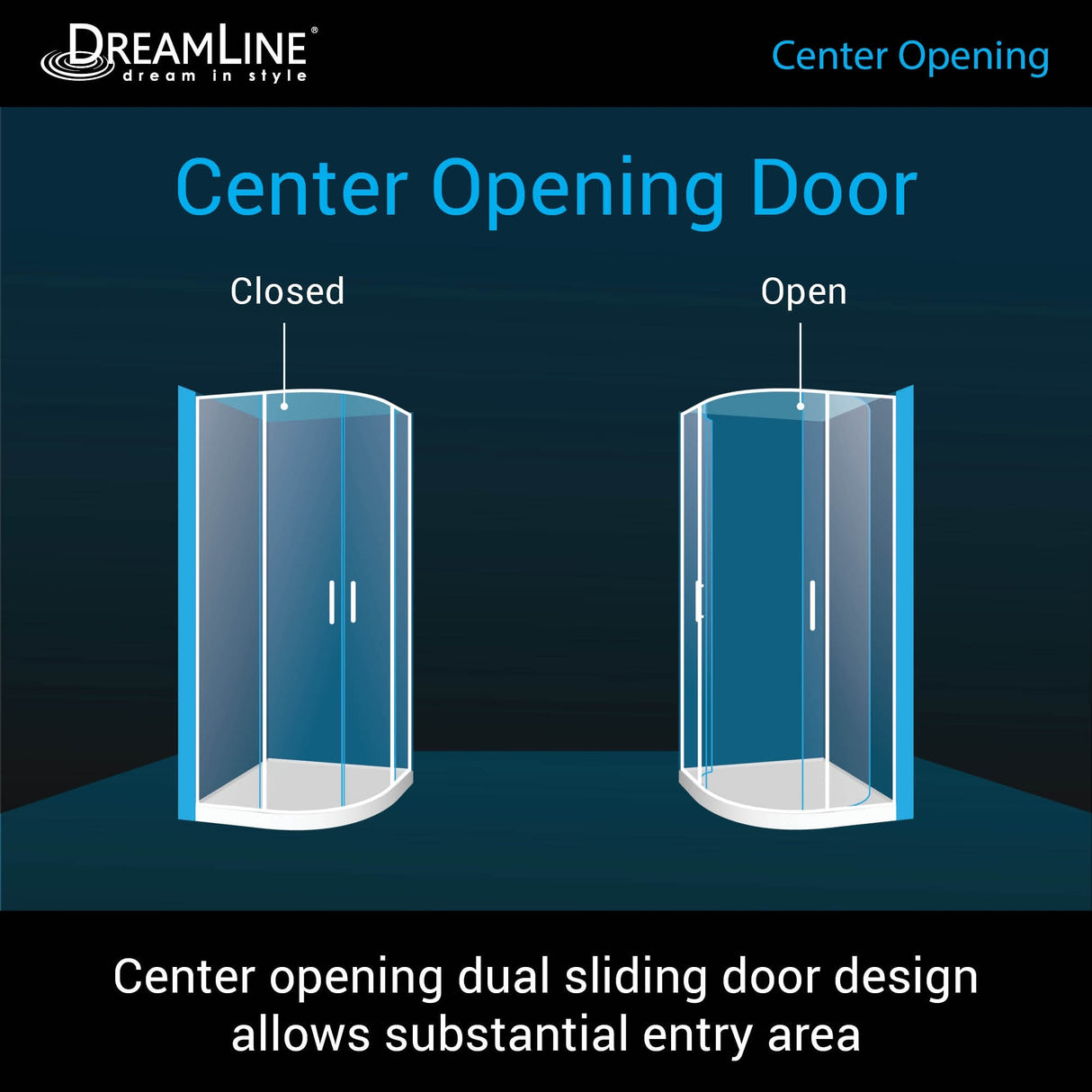 DreamLine Prime 36 in. x 36 in. x 74 3/4 in. Sliding Shower Enclosure and Shower Base Kit - 36" x 36" - 36" x 36"