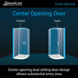 DreamLine Prime 36 in. x 36 in. x 74 3/4 in. Sliding Shower Enclosure and Shower Base Kit - 36" x 36" - 36" x 36"