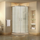 DreamLine Prime 36 in. x 36 in. x 74 3/4 in. Sliding Shower Enclosure and Shower Base Kit - 36" x 36" - 36" x 36"