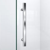 DreamLine Prism Plus 42 in. x 42 in. x 74 3/4 in. Shower Enclosure and Shower Base Kit - 42" x 42"