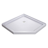 DreamLine Prism Plus 42 in. x 42 in. x 74 3/4 in. Shower Enclosure and Shower Base Kit - 42" x 42"