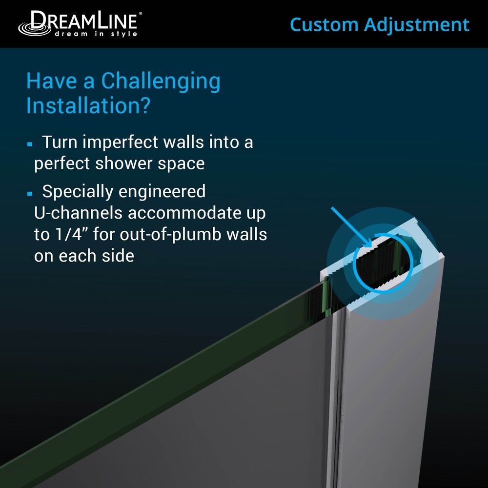 DreamLine Prism Plus 42 in. x 42 in. x 74 3/4 in. Shower Enclosure and Shower Base Kit - 42" x 42"