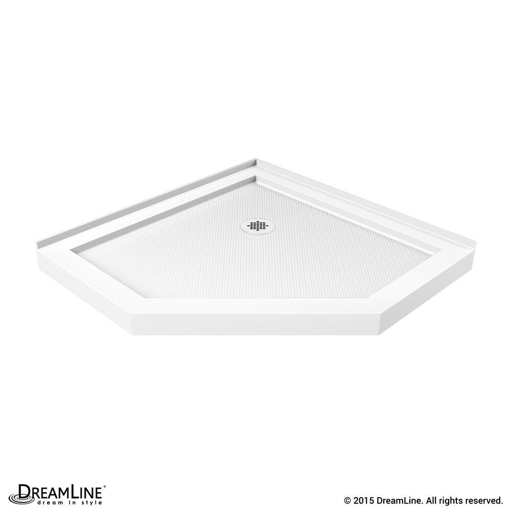 DreamLine Prism Plus 42 in. x 42 in. x 74 3/4 in. Shower Enclosure and Shower Base Kit - 42" x 42"
