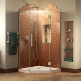 DreamLine Prism Plus 42 in. x 42 in. x 74 3/4 in. Shower Enclosure and Shower Base Kit - 42" x 42"
