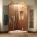 DreamLine Prism Plus 42 in. x 42 in. x 74 3/4 in. Shower Enclosure and Shower Base Kit - 42" x 42"