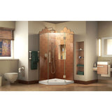 DreamLine Prism Plus 42 in. x 42 in. x 74 3/4 in. Shower Enclosure and Shower Base Kit - 42" x 42"