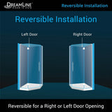 DreamLine Prism Plus 42 in. x 42 in. x 74 3/4 in. Shower Enclosure and Shower Base Kit - 42" x 42"