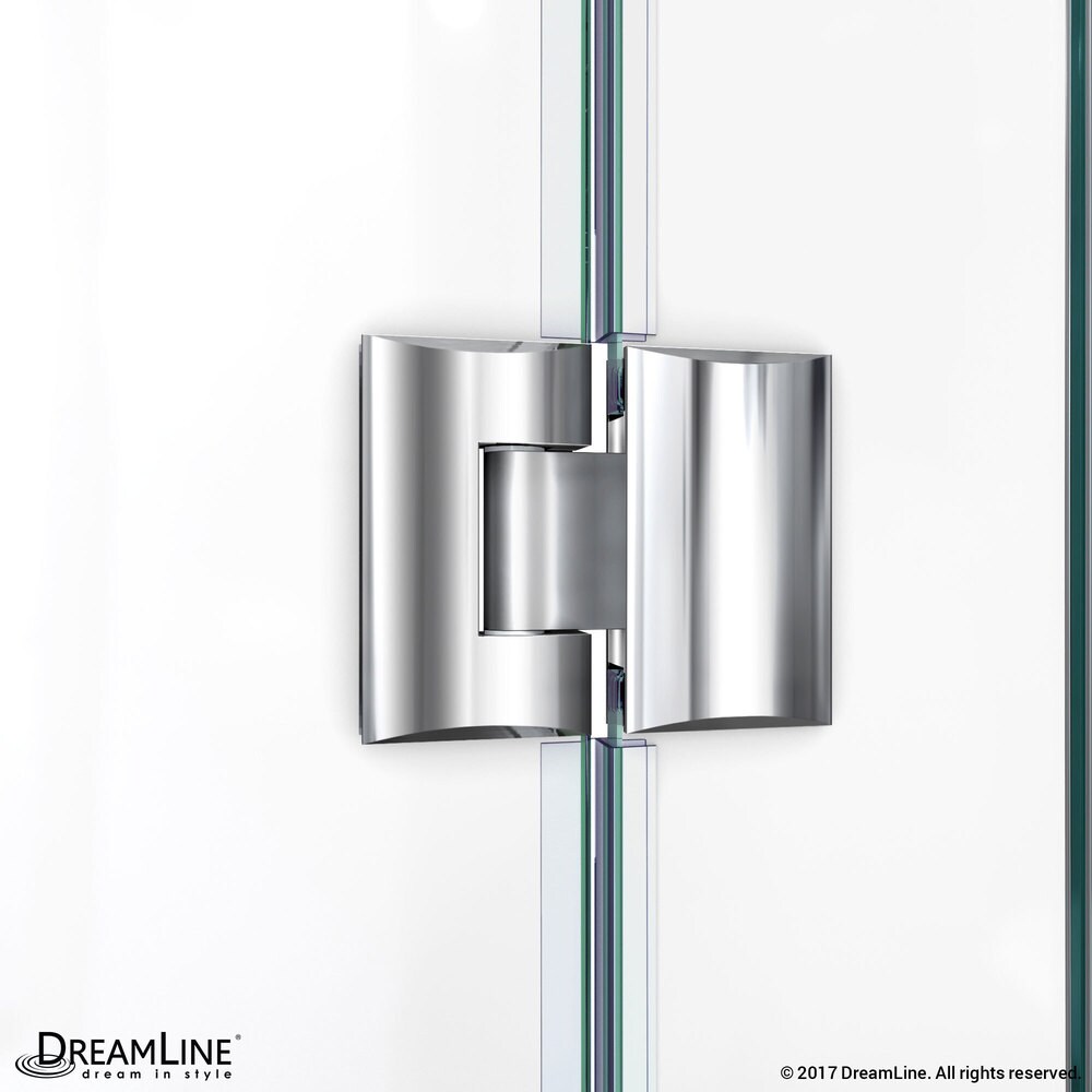 DreamLine Prism Plus 42 in. x 42 in. x 74 3/4 in. Shower Enclosure and Shower Base Kit - 42" x 42"