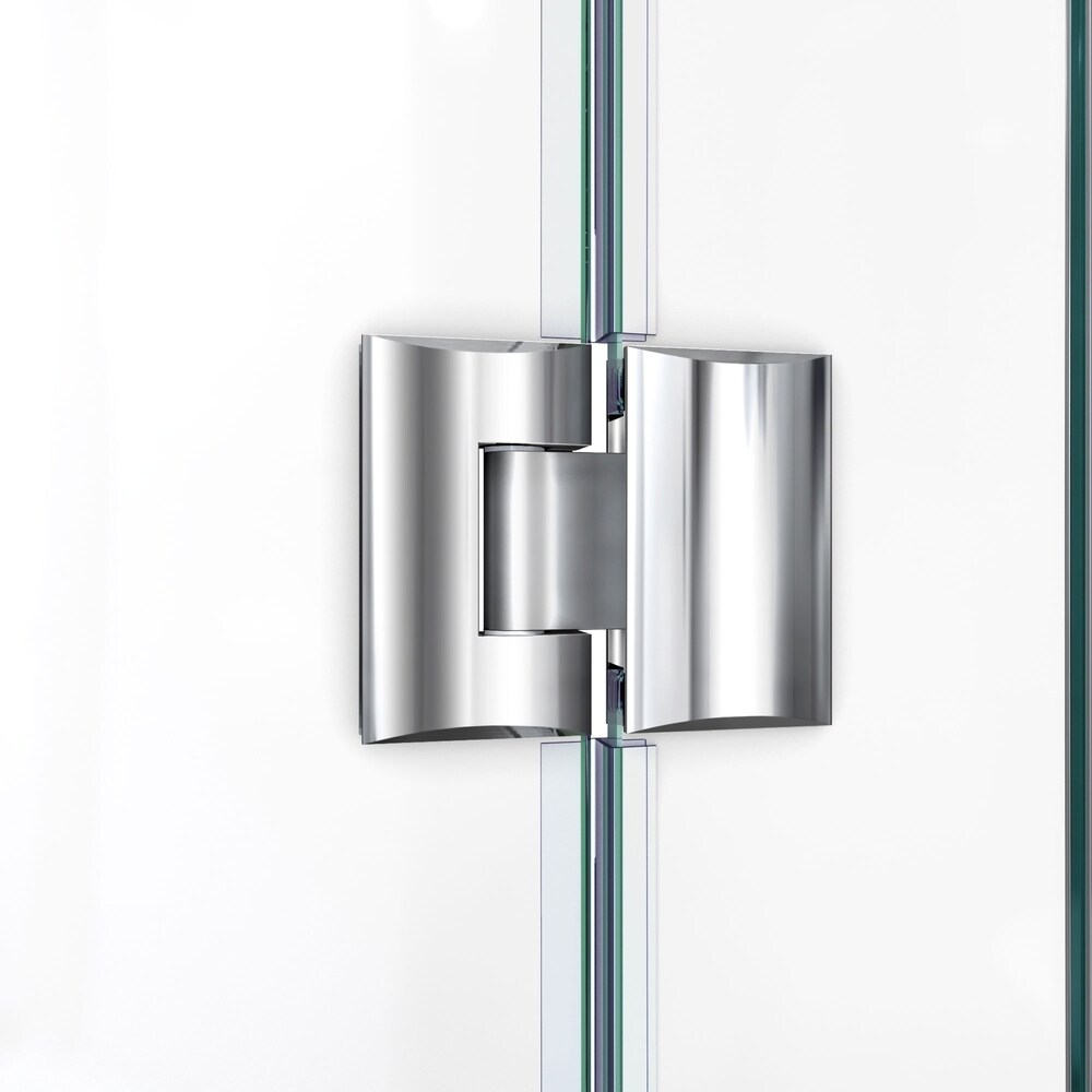 DreamLine Prism Plus 42 in. x 42 in. x 74 3/4 in. Shower Enclosure and Shower Base Kit - 42" x 42"