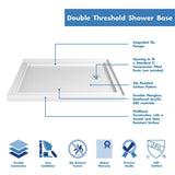 DreamLine SlimLine 36 in. D x 48 in. W x 2 3/4 in. H Double Threshold Shower Base