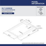 DreamLine Visions 32 in. D x 60 in. W x 76 3/4 in. H Sliding Shower Door, Shower Base and Backwall Kit - 32" x 60" - 32" x 60"