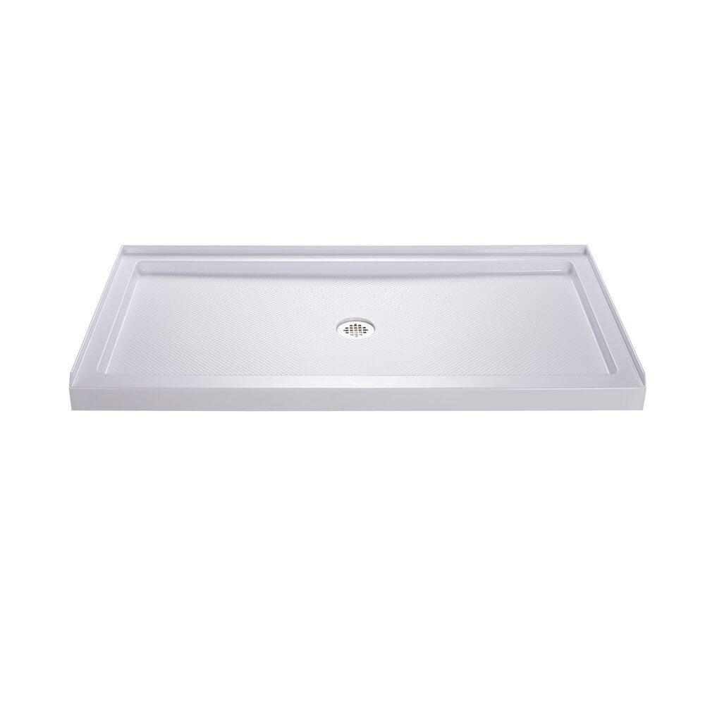 DreamLine Visions 32 in. D x 60 in. W x 76 3/4 in. H Sliding Shower Door, Shower Base and Backwall Kit - 32" x 60" - 32" x 60"