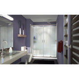 DreamLine Visions 32 in. D x 60 in. W x 76 3/4 in. H Sliding Shower Door, Shower Base and Backwall Kit - 32" x 60" - 32" x 60"
