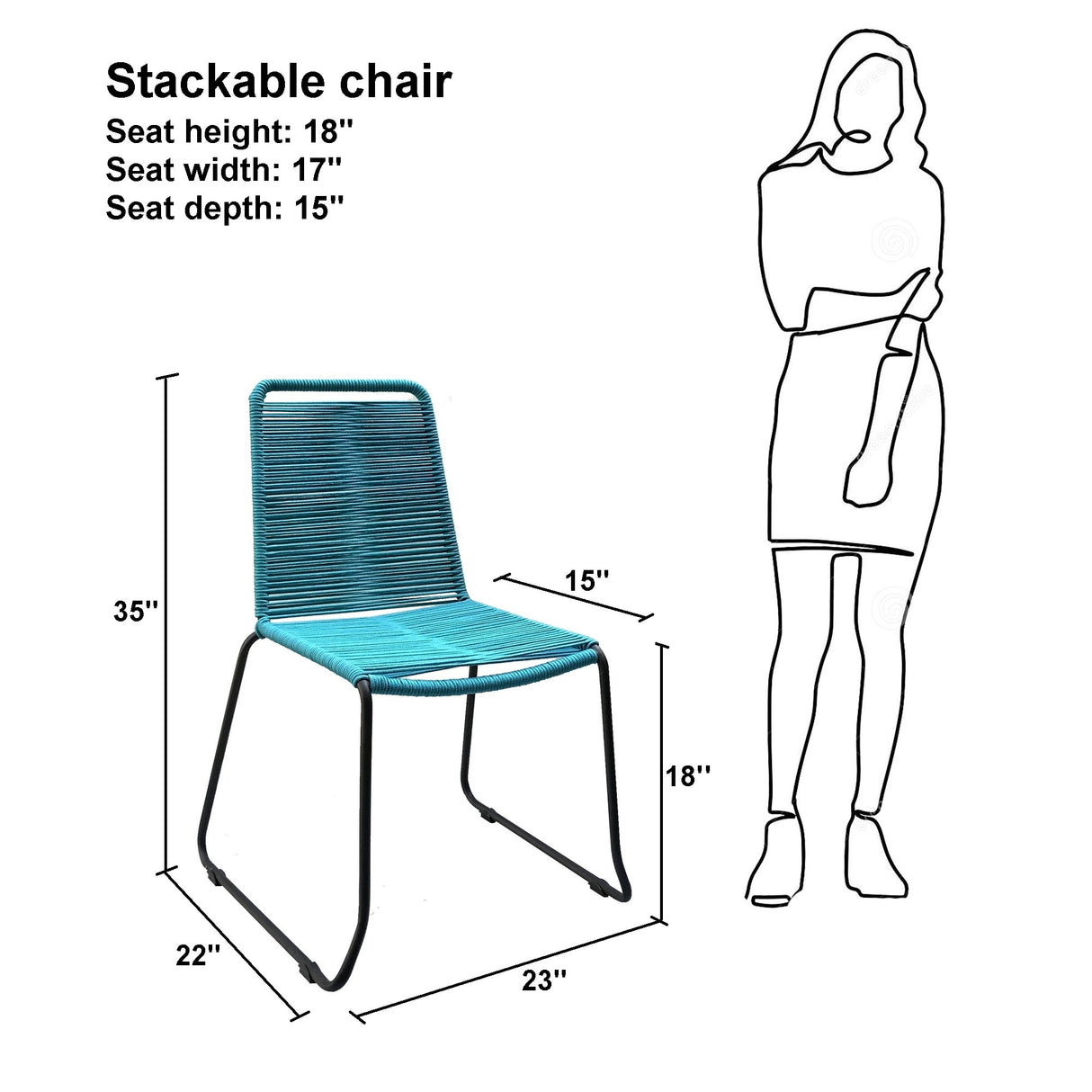 DreamPatio Lux Rope Chair - Set of 2