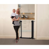 Dreambaby Chelsea Tall Auto Close Stay Open Gate Combo Pack 2 Gate 2 Ext - Black