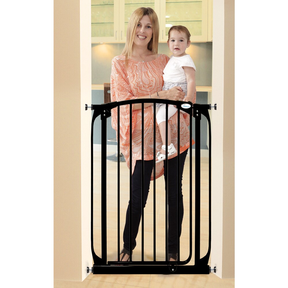 Dreambaby Chelsea Tall Auto Close Stay Open Gate Combo Pack 2 Gate 2 Ext - Black