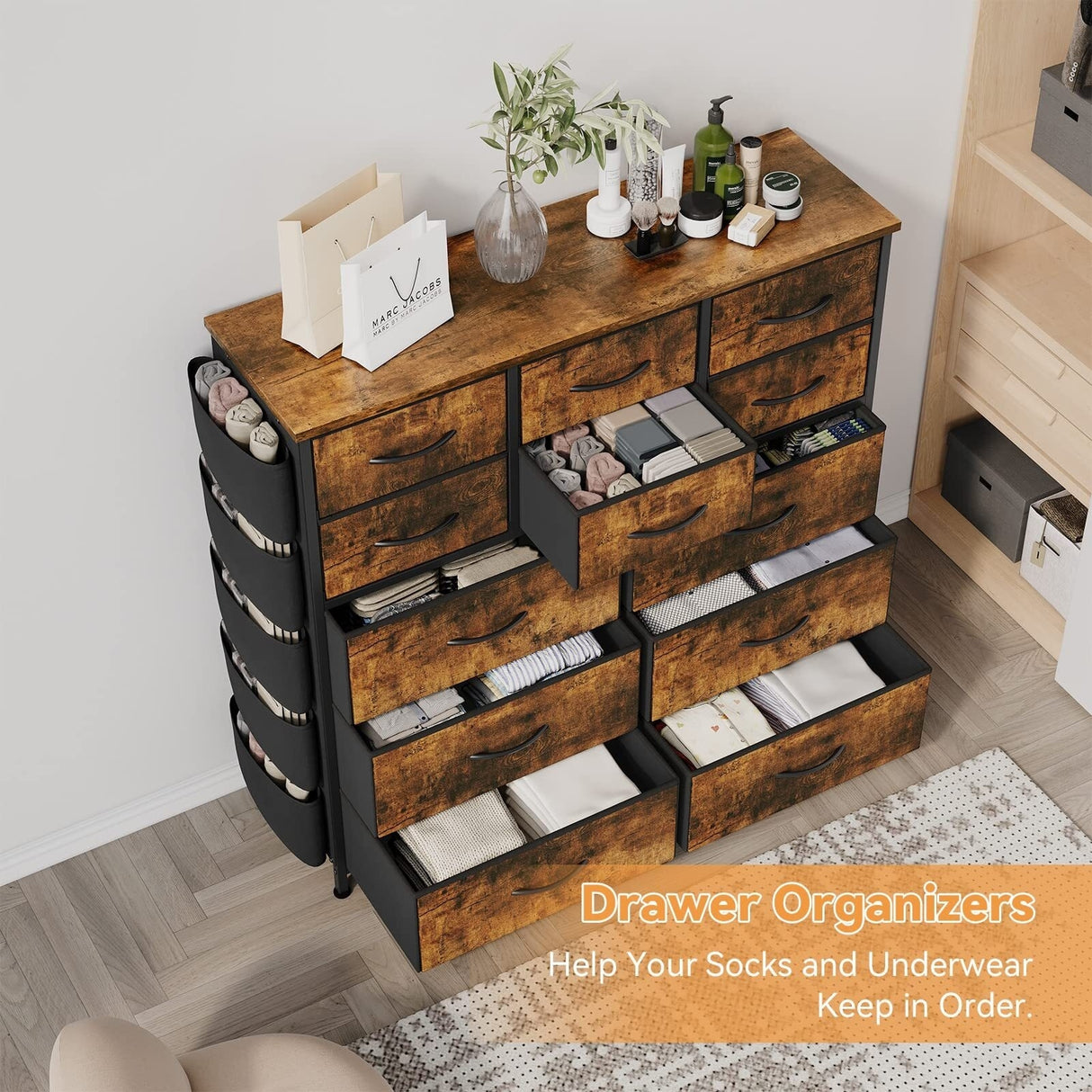 Dresser for Bedroom with 12 Drawer