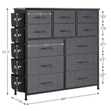 Dresser for Bedroom with 12 Drawer