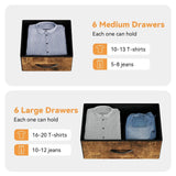 Dresser for Bedroom with 12 Drawer