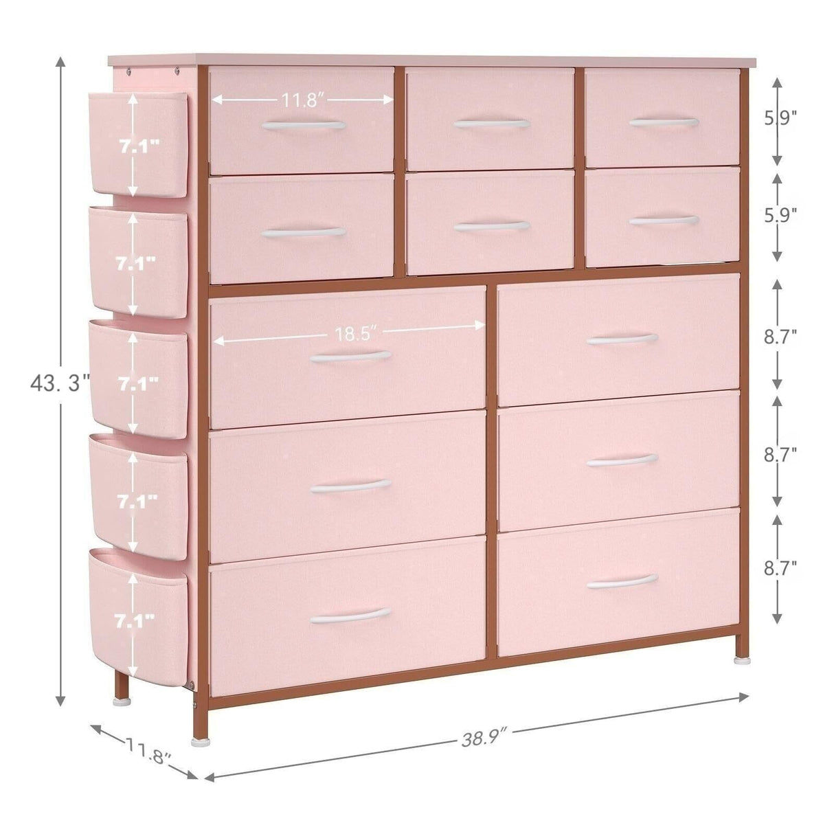 Dresser for Bedroom with 12 Drawer