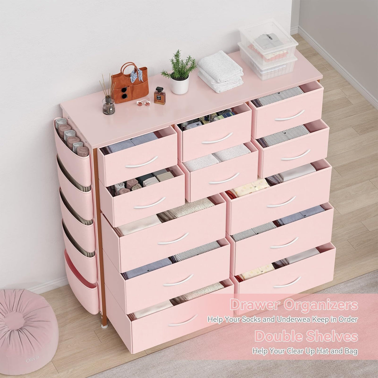 Dresser for Bedroom with 12 Drawer