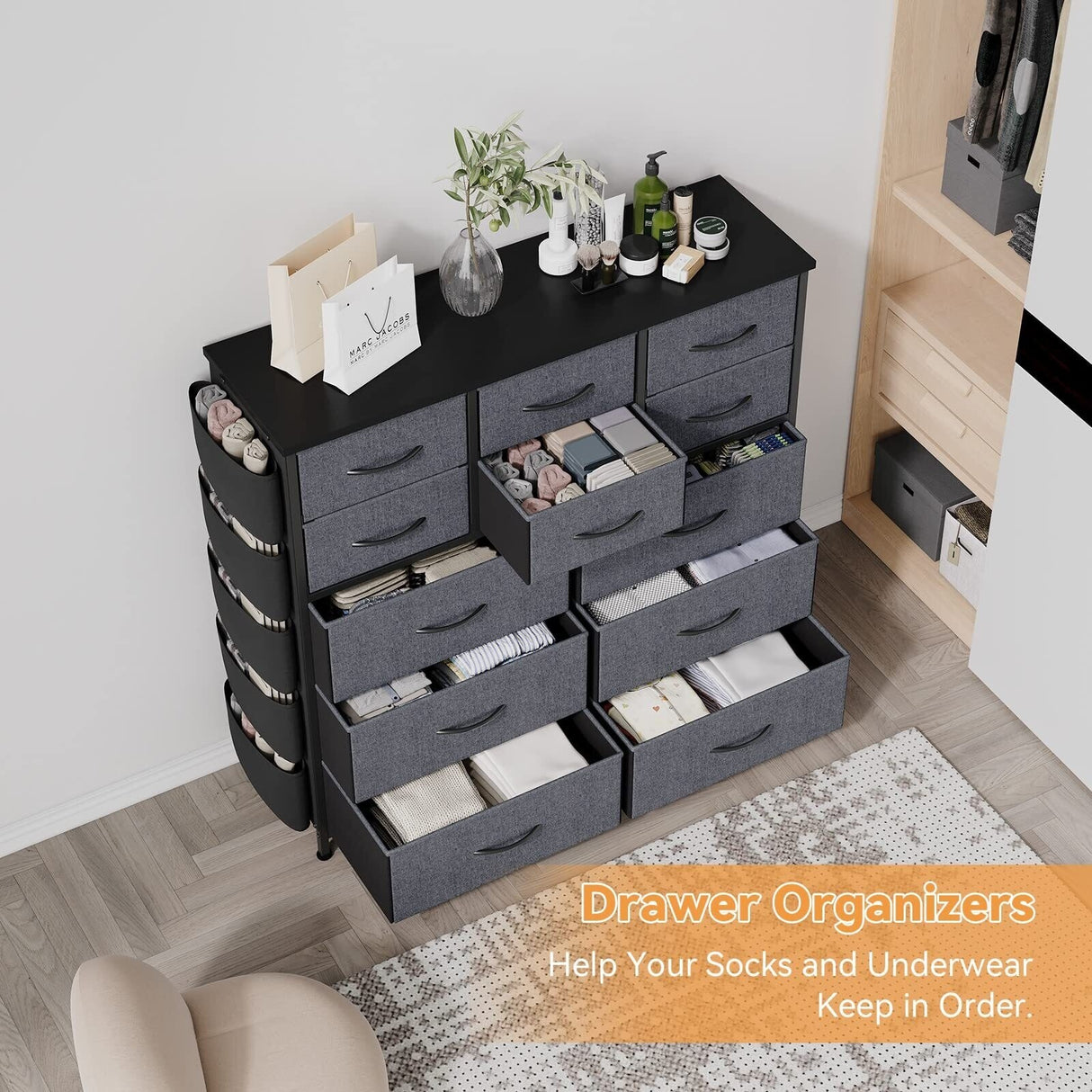 Dresser for Bedroom with 12 Drawer
