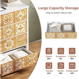 Dresser for Bedroom with 4 Drawers Charging Station
