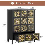 Dresser for Bedroom with 4 Drawers Charging Station