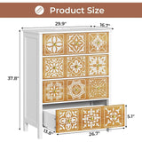 Dresser for Bedroom with 4 Drawers Charging Station