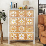 Dresser for Bedroom with 4 Drawers Charging Station
